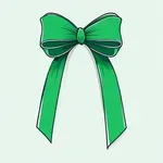 green ribbon bow image